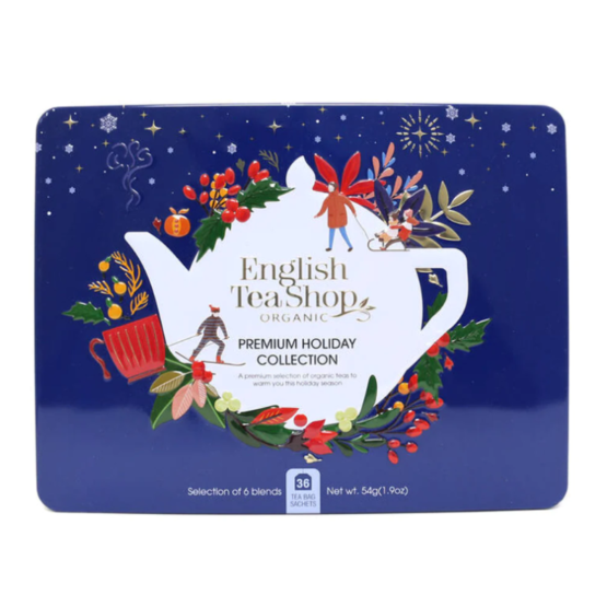 English Tea Shop Navy Christmas Tin