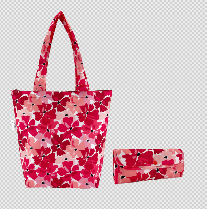 Red Poppies Insulated Market Tote