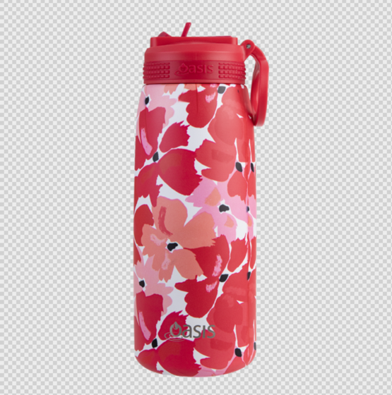 Red Poppies Oasis Sports Bottle