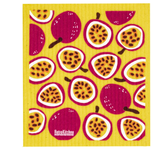 Retro Kitchen Dish Cloth Passionfruit