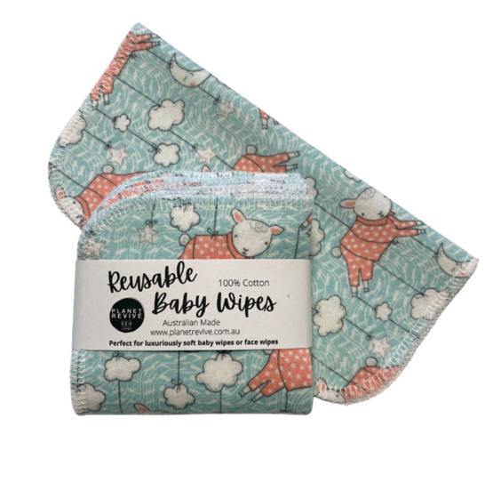 Reusable baby wipes Planet Revive Lamb