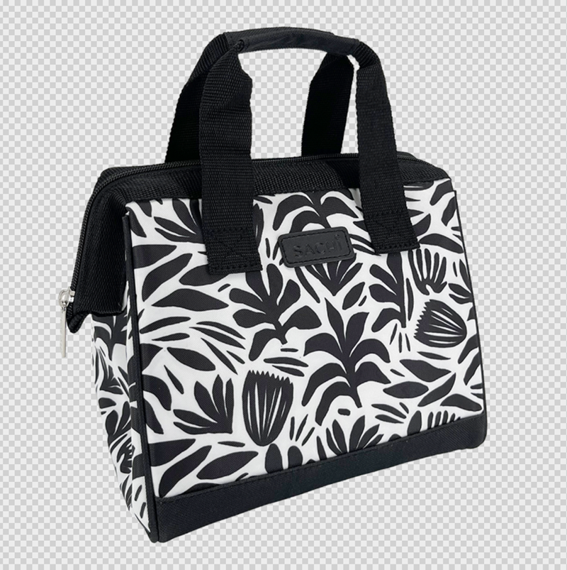 Sachi insulated Lunch tote monochrome blooms