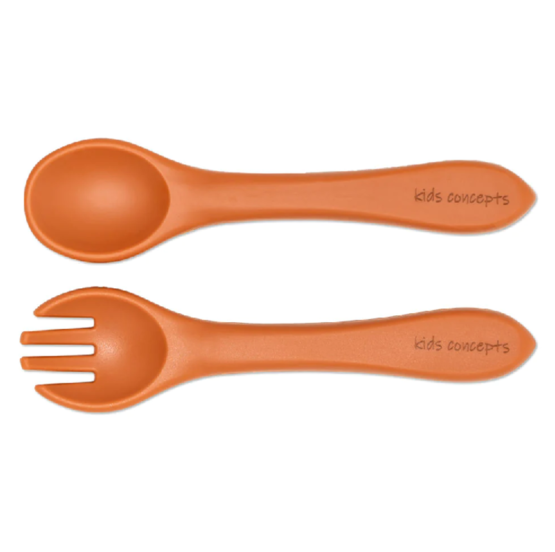 Spiced Pumpkin silicone fork spoon set
